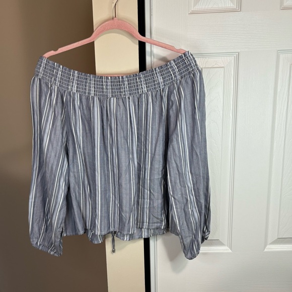 Harlow off the shoulder linen top size XL - Picture 3 of 4